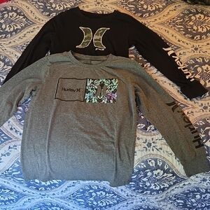 Hurley Kids' Black and Gray Long Sleve Shirt Bundle